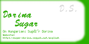 dorina sugar business card